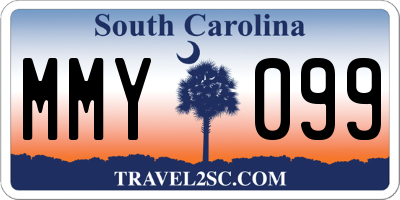 SC license plate MMY099