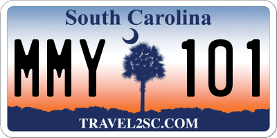 SC license plate MMY101