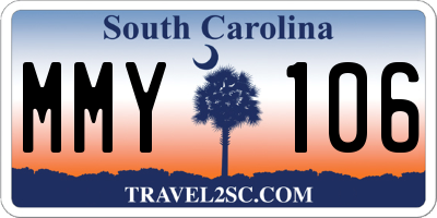 SC license plate MMY106