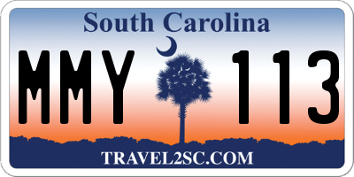 SC license plate MMY113