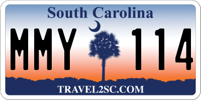 SC license plate MMY114