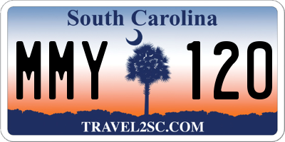 SC license plate MMY120