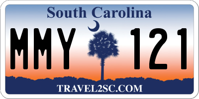 SC license plate MMY121