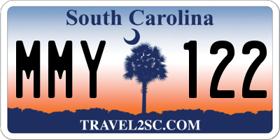SC license plate MMY122