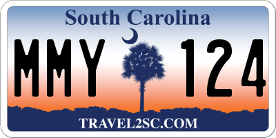 SC license plate MMY124