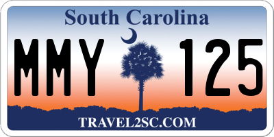 SC license plate MMY125