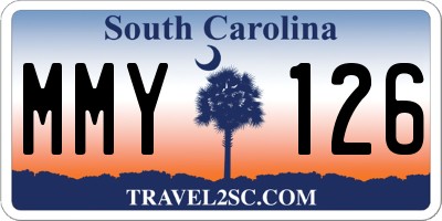 SC license plate MMY126