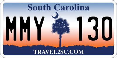 SC license plate MMY130