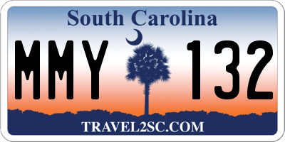 SC license plate MMY132