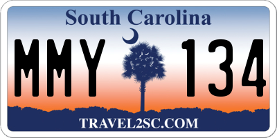 SC license plate MMY134
