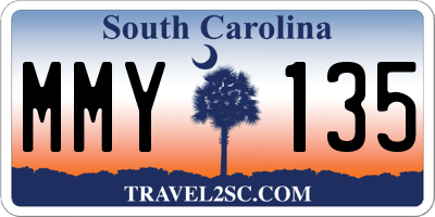 SC license plate MMY135