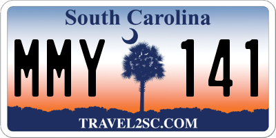 SC license plate MMY141