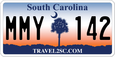 SC license plate MMY142