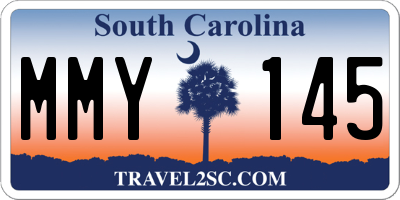 SC license plate MMY145