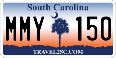 SC license plate MMY150
