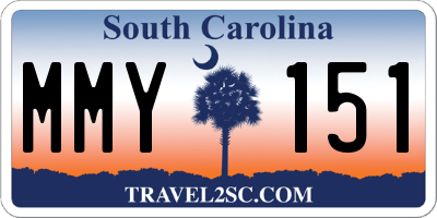 SC license plate MMY151