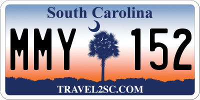 SC license plate MMY152