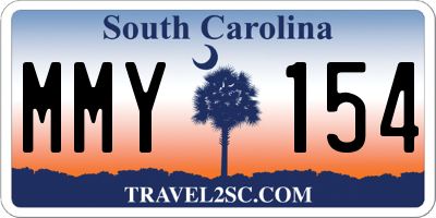 SC license plate MMY154
