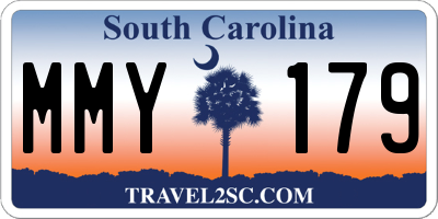 SC license plate MMY179