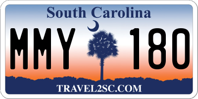 SC license plate MMY180