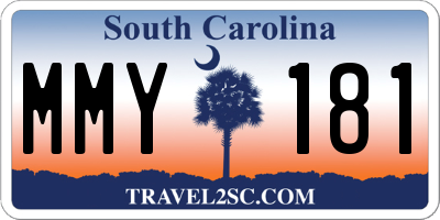 SC license plate MMY181