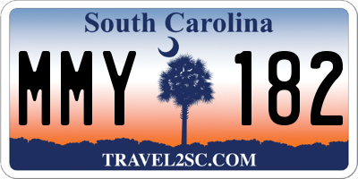 SC license plate MMY182