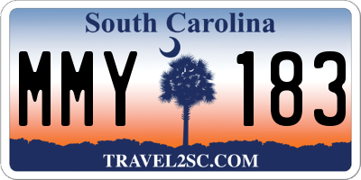 SC license plate MMY183