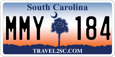 SC license plate MMY184
