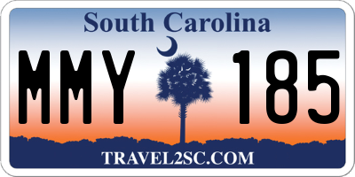SC license plate MMY185