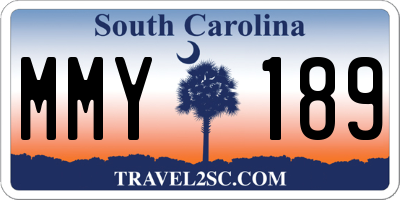 SC license plate MMY189