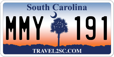 SC license plate MMY191