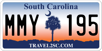 SC license plate MMY195