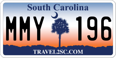 SC license plate MMY196