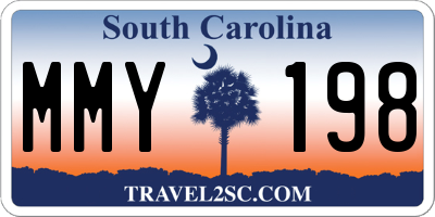 SC license plate MMY198