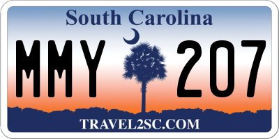 SC license plate MMY207