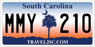 SC license plate MMY210