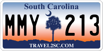 SC license plate MMY213