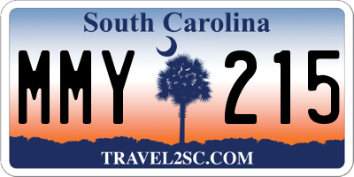 SC license plate MMY215