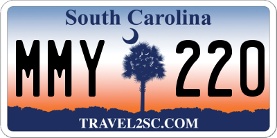 SC license plate MMY220