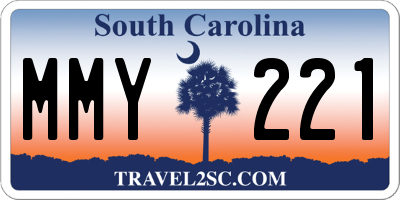 SC license plate MMY221