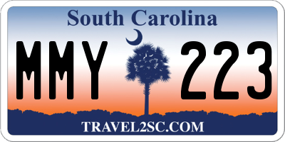 SC license plate MMY223