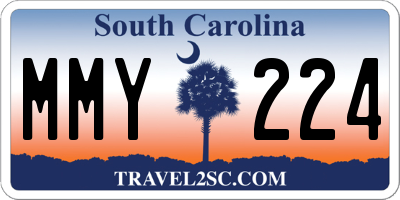 SC license plate MMY224