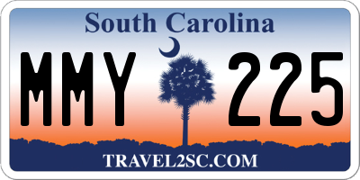 SC license plate MMY225