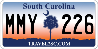 SC license plate MMY226