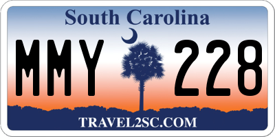 SC license plate MMY228