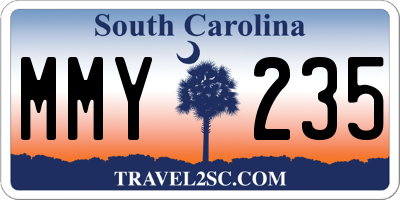 SC license plate MMY235
