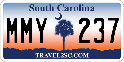 SC license plate MMY237