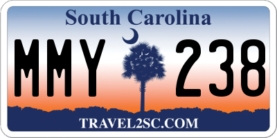 SC license plate MMY238