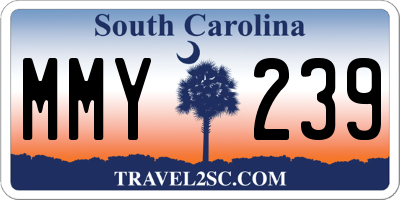 SC license plate MMY239
