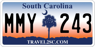 SC license plate MMY243